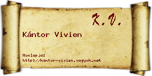 Kántor Vivien névjegykártya