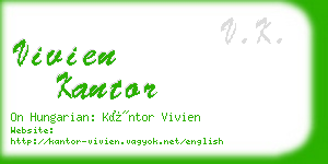 vivien kantor business card